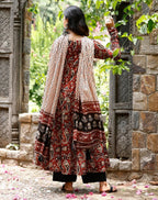 Maroon Heritage Print Kurta Set