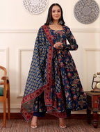 Morpich Blue Designer Ethnic Kurta Set