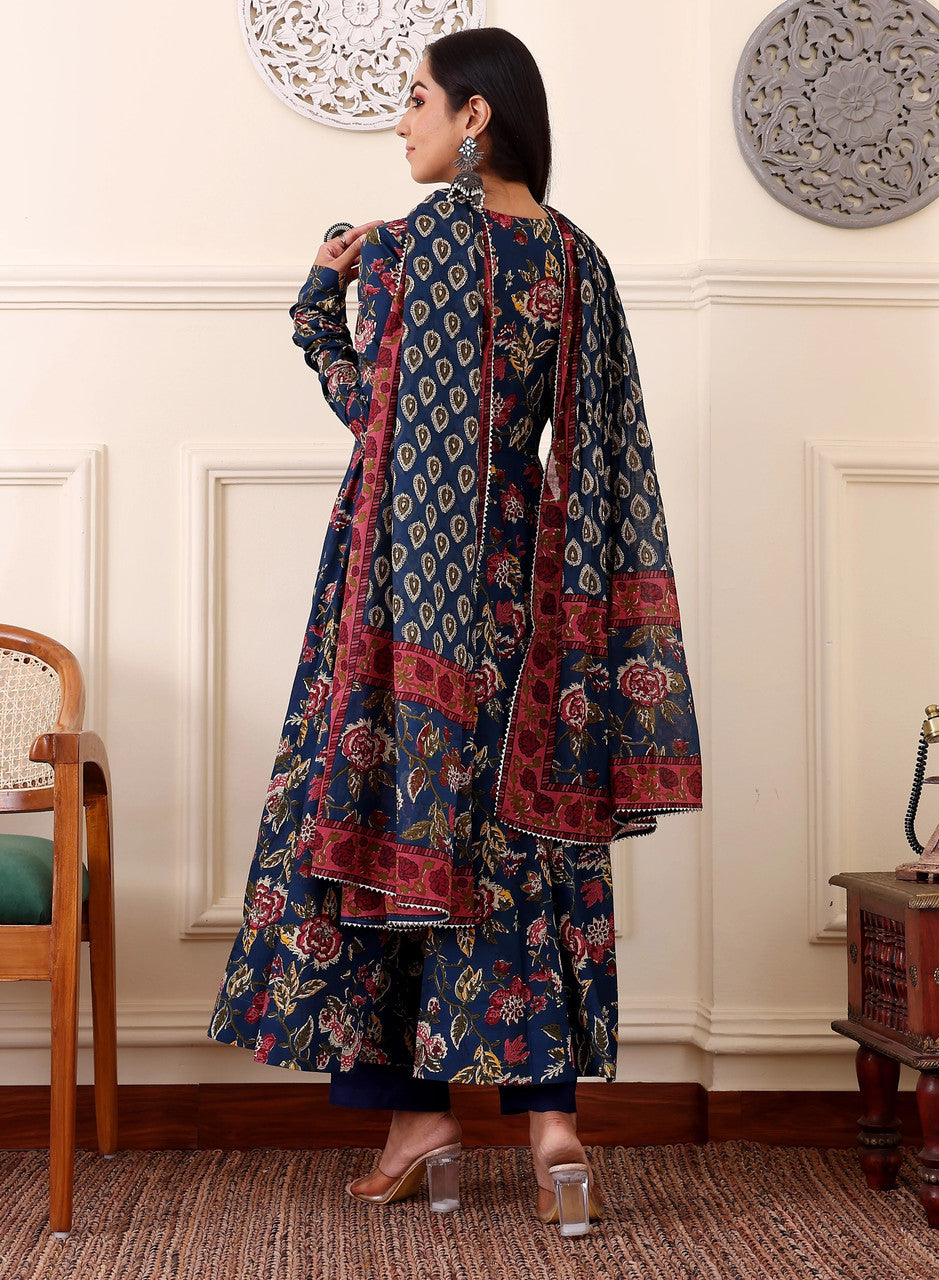 Morpich Blue Designer Ethnic Kurta Set