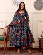 Morpich Blue Designer Ethnic Kurta Set