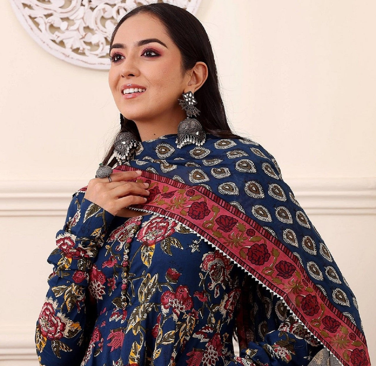 Morpich Blue Designer Ethnic Kurta Set