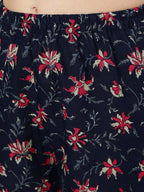 Navy Blue Floral Print Everyday Kurta Set