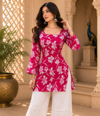Floral Printed Rayon Kurti for Women