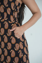 halter neck corset dress