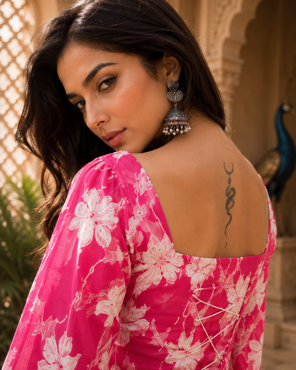 Floral Printed Rayon Kurti for Women
